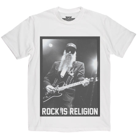 Rock is Religion Billy Gibbons T Shirt