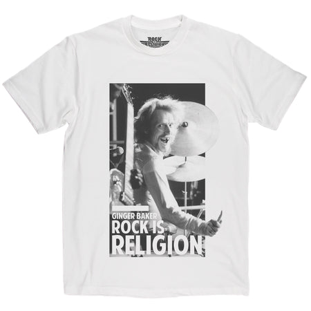 Rock is Religion Ginger Baker T Shirt