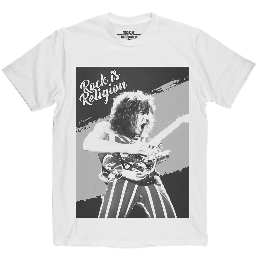 Eddie Van Halen Rock is Religion T Shirt