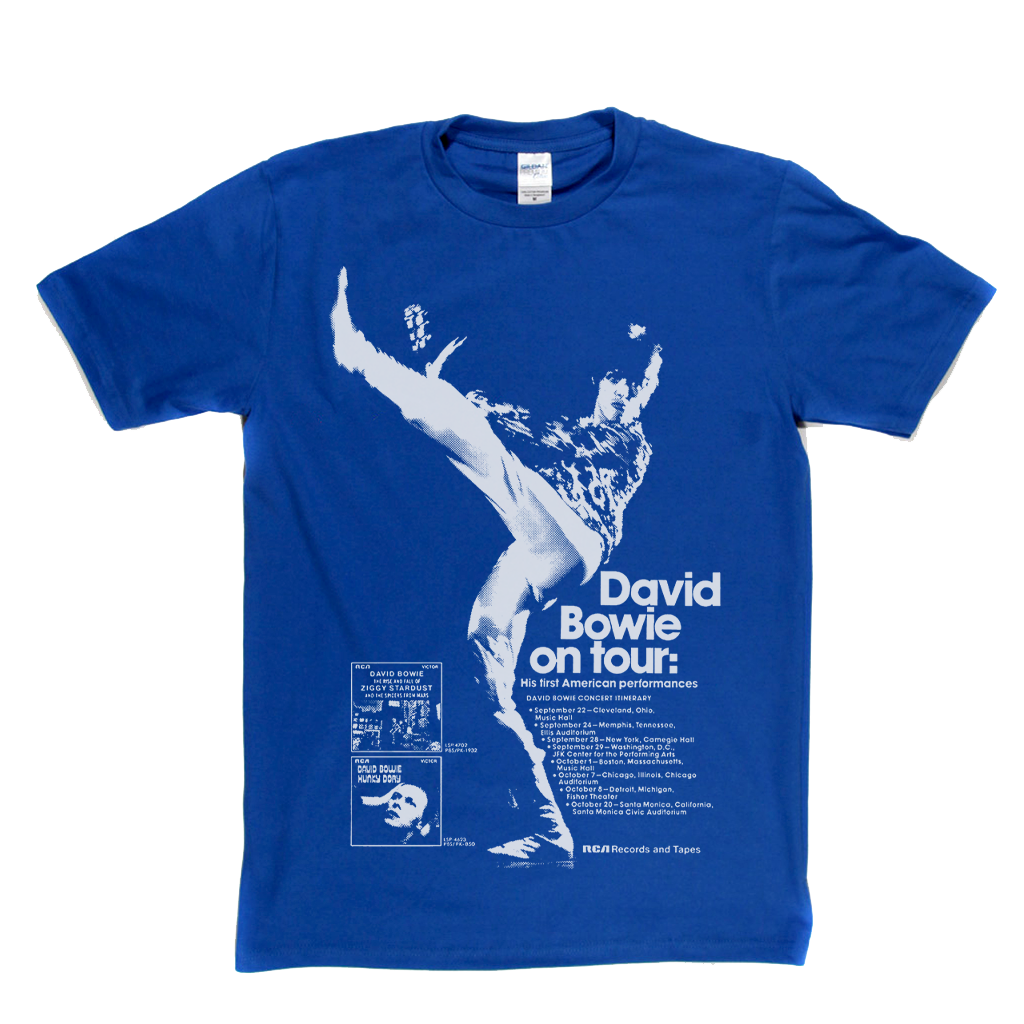 David Bowie On Tour Poster T-Shirt