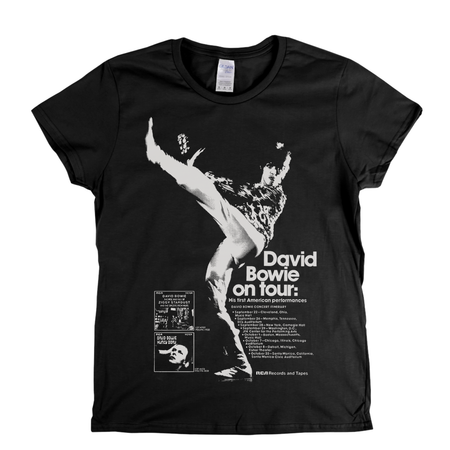 David Bowie On Tour Poster Womens T-Shirt