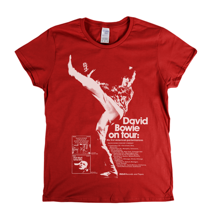David Bowie On Tour Poster Womens T-Shirt