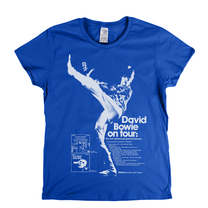David Bowie On Tour Poster Womens T-Shirt