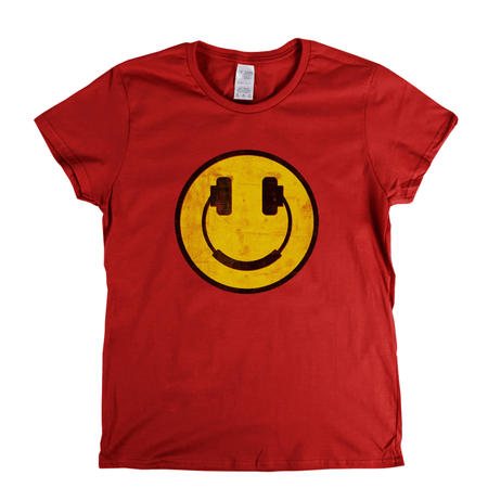 Smiley Headphones Womens T-Shirt