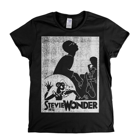 Stevie Wonder 1972 Poster Womens T-Shirt