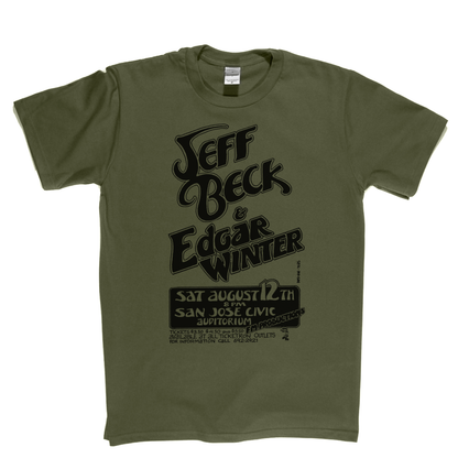 Jeff Beck Edgar Winter Gig Poster T-Shirt