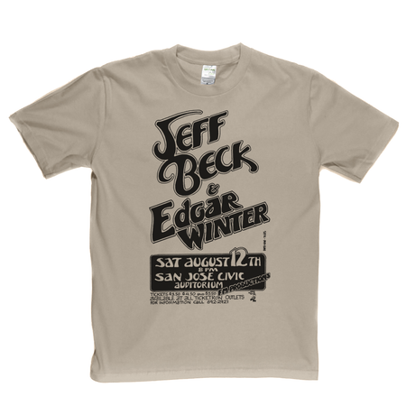 Jeff Beck Edgar Winter Gig Poster T-Shirt