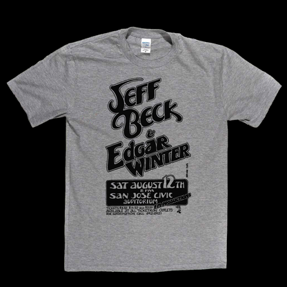 Jeff Beck Edgar Winter Gig Poster T-Shirt