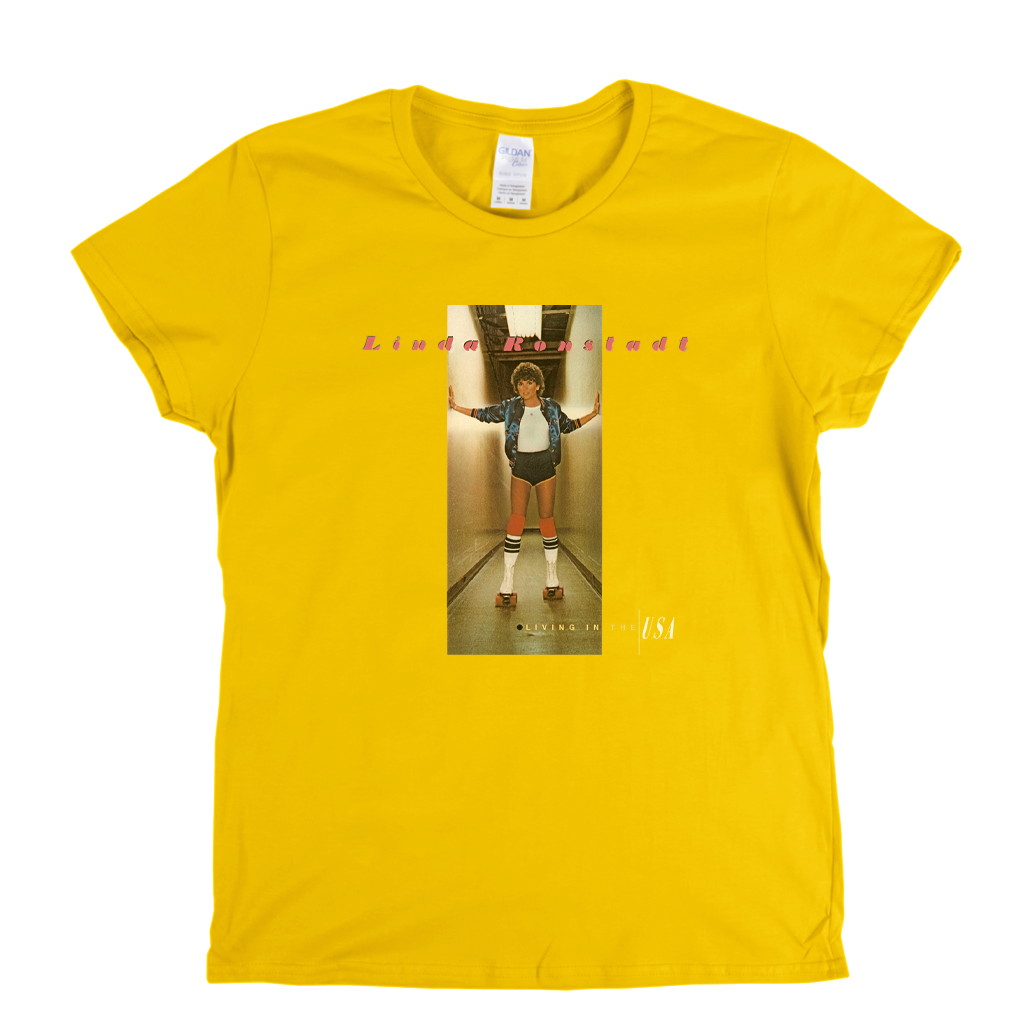 Linda Ronstadt Living In The USA Womens T-Shirt
