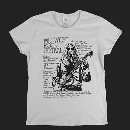 Mid West Rock Festival Poster Womens T-Shirt