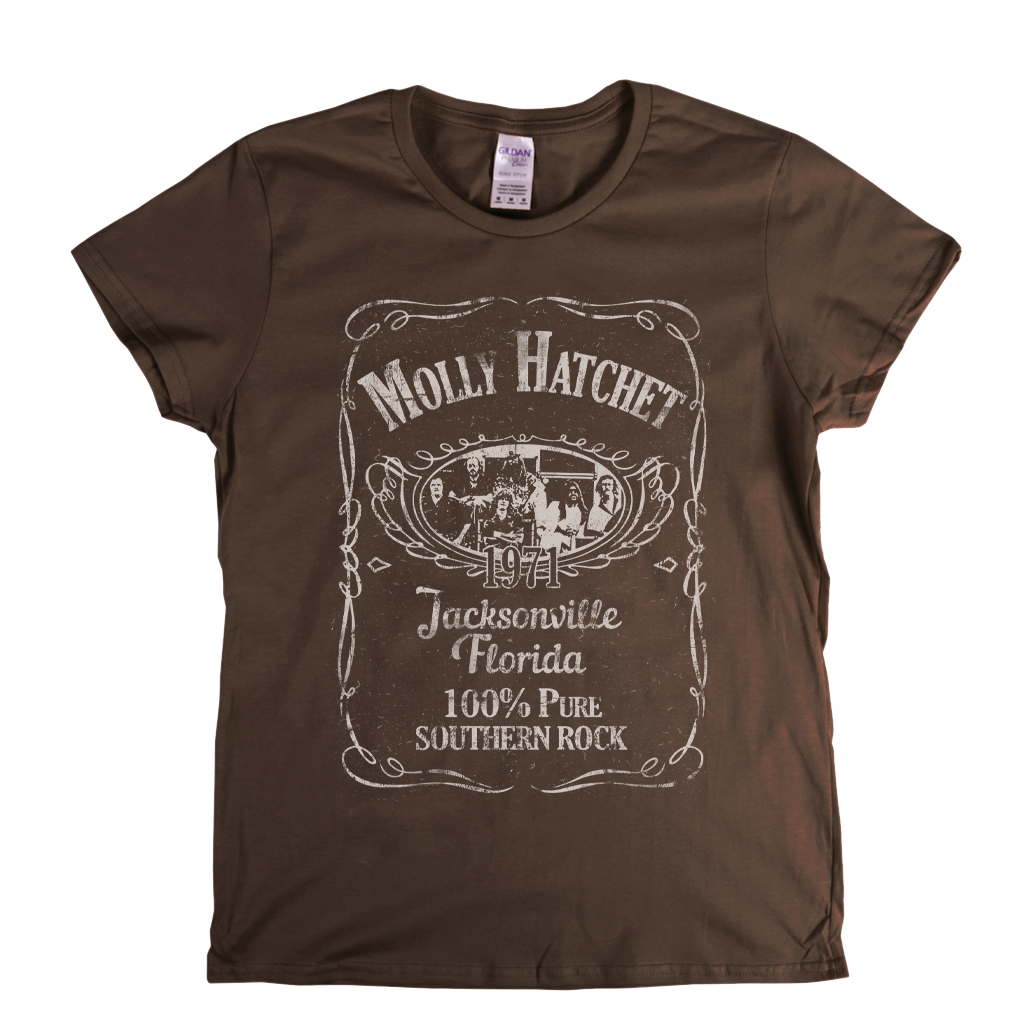 Molly Hatchet Liquor Label Womens T-Shirt