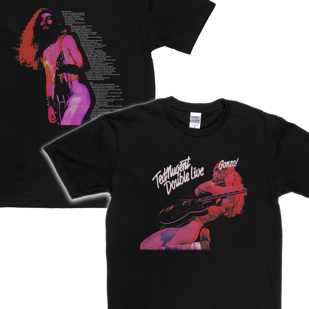 Ted Nugent Double Live Gonzo Front And Back T-Shirt