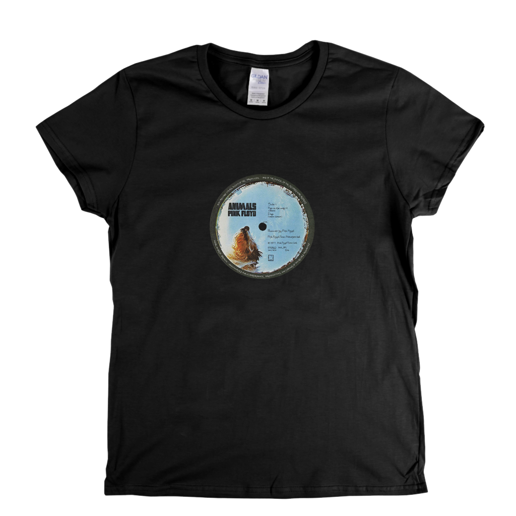 Pink Floyd Animals Record Label Womens T-Shirt