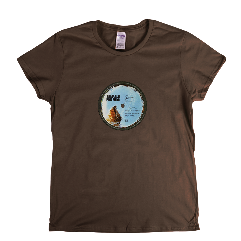 Pink Floyd Animals Record Label Womens T-Shirt