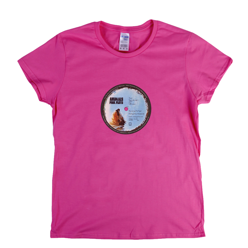 Pink Floyd Animals Record Label Womens T-Shirt