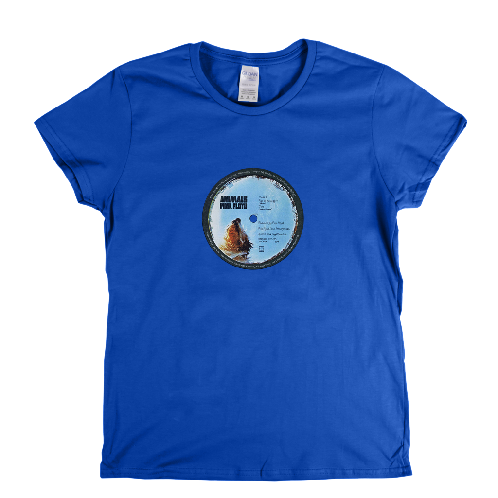Pink Floyd Animals Record Label Womens T-Shirt