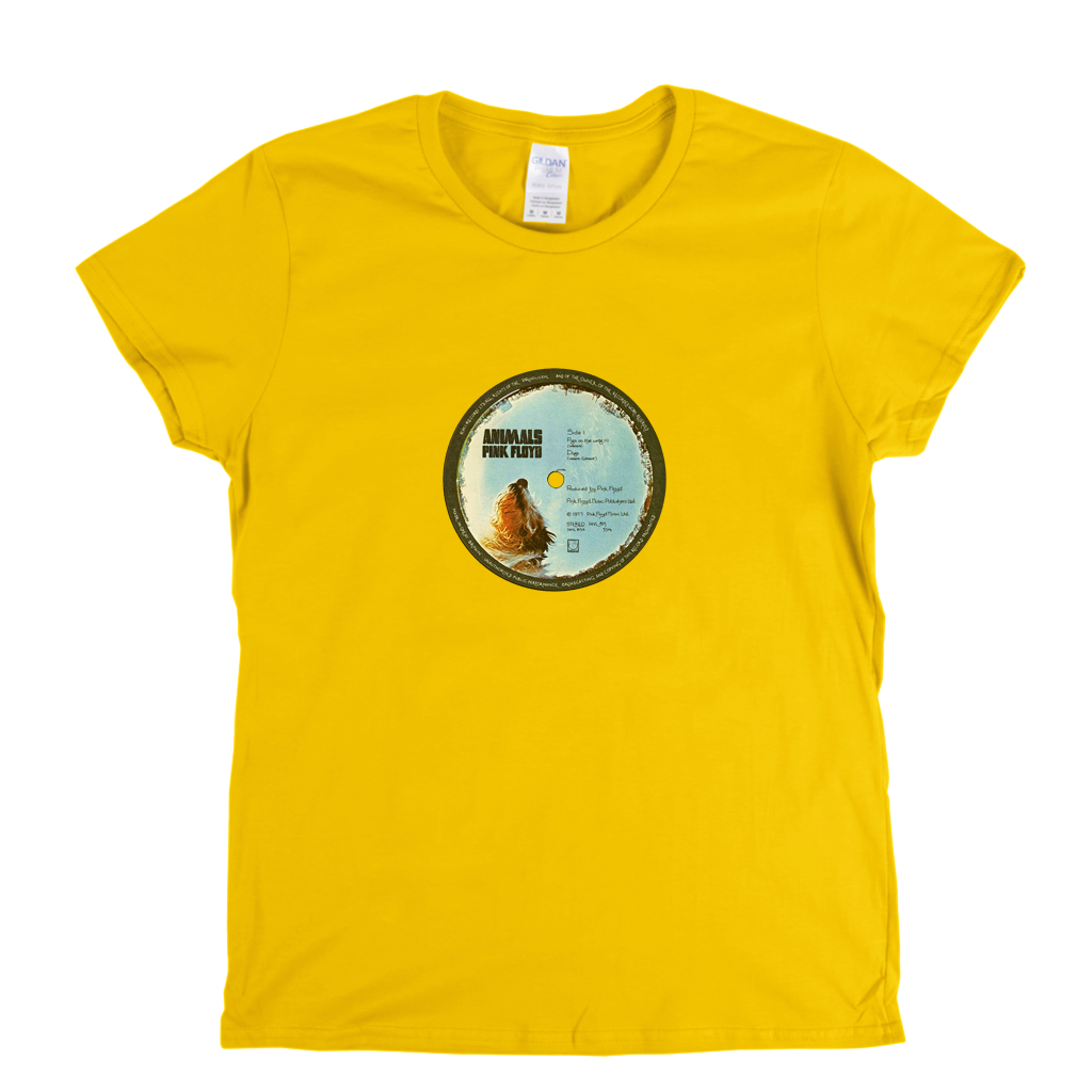 Pink Floyd Animals Record Label Womens T-Shirt