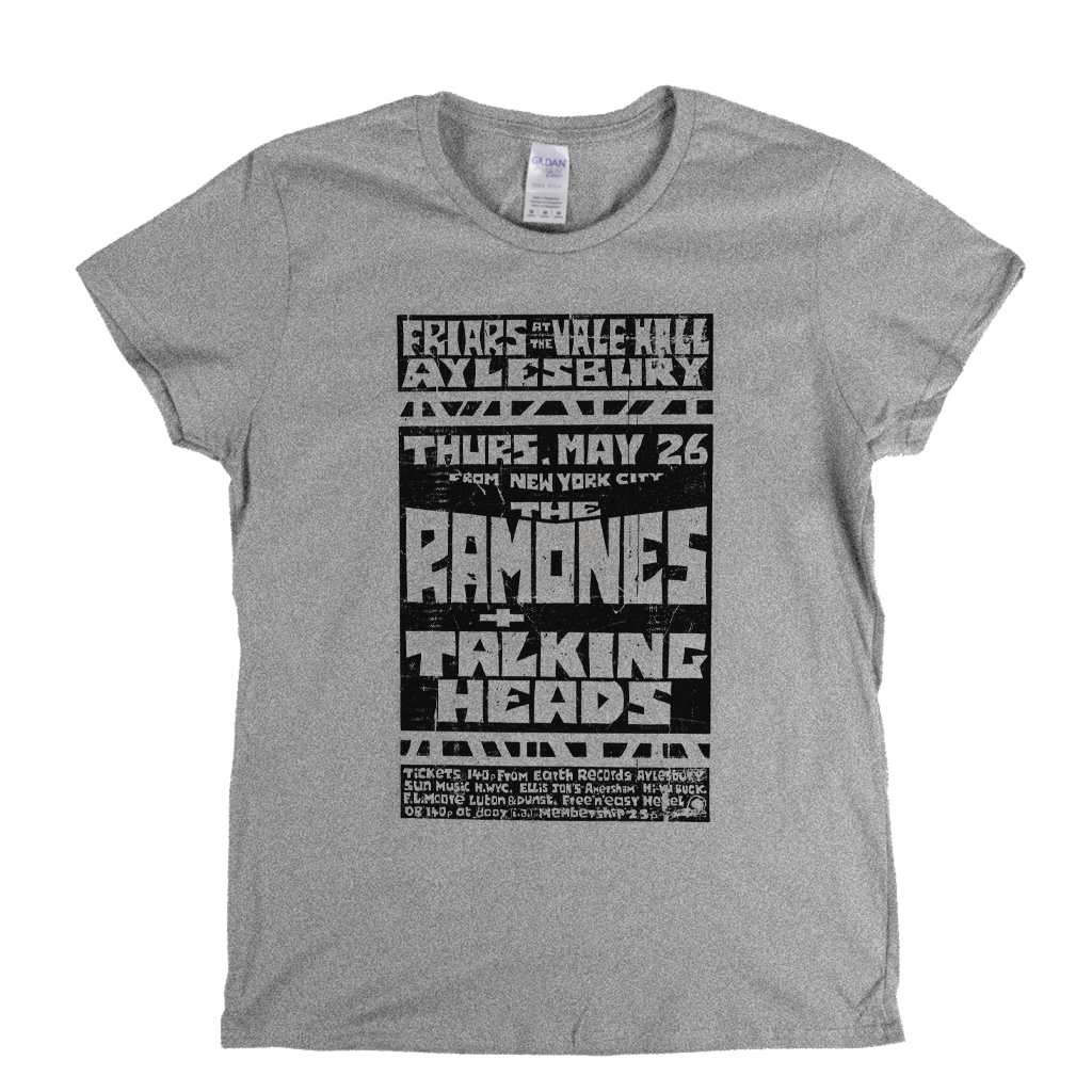 Ramones Talking Heads Poster Womens T-Shirt