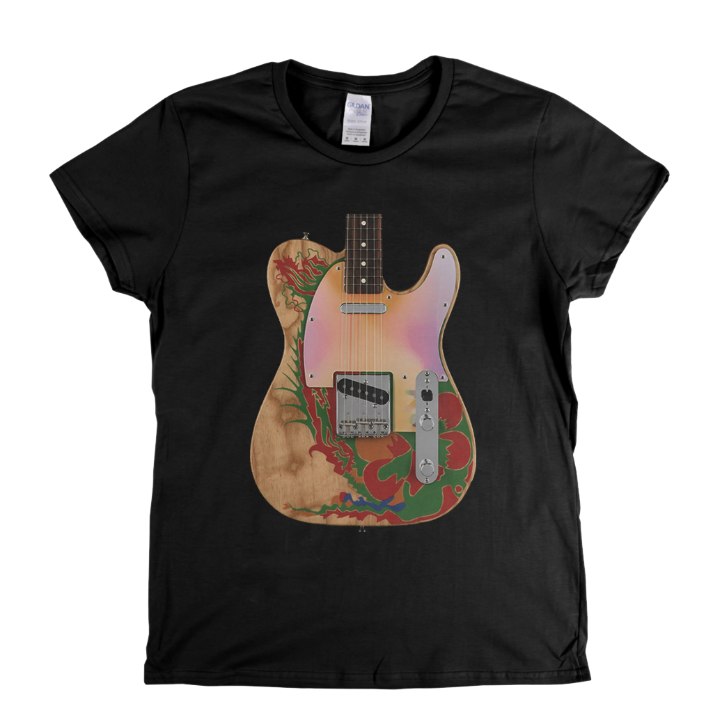 Jimmy Page Dragon Telecaster Womens T-Shirt
