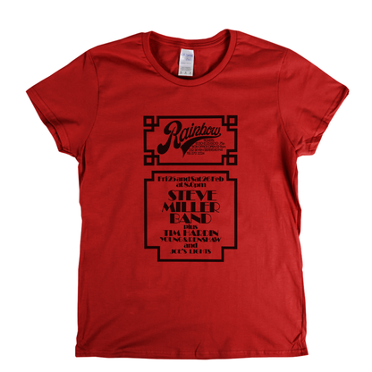 Steve Miller Band Rainbow Poster Womens T-Shirt
