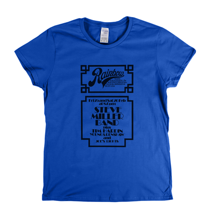 Steve Miller Band Rainbow Poster Womens T-Shirt