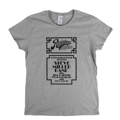 Steve Miller Band Rainbow Poster Womens T-Shirt