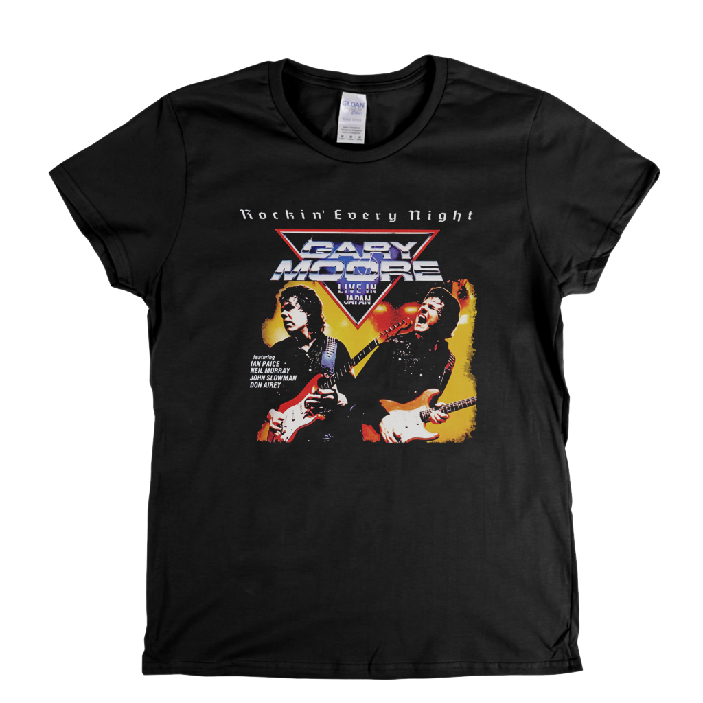 Gary Moore Rockin Every Night Womens T-Shirt