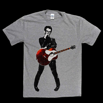 Elvis Costello Red Guitar T-Shirt