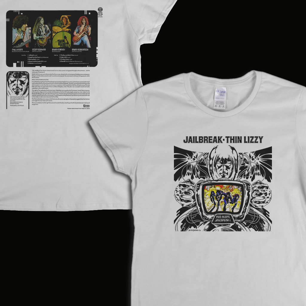 Thin Lizzy Jailbreak Front And Back Womens T-Shirt