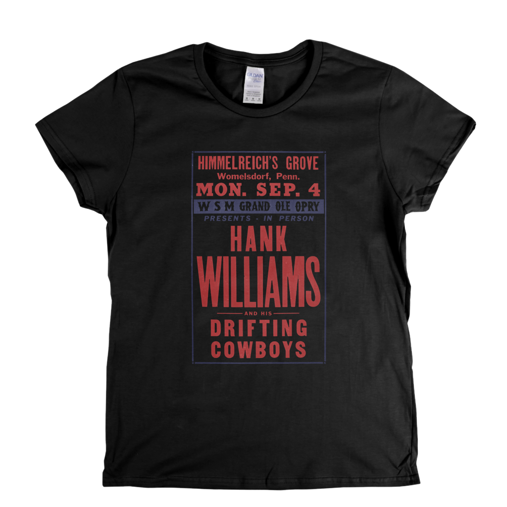 Hank Williams Poster Womens T-Shirt
