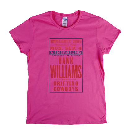 Hank Williams Poster Womens T-Shirt