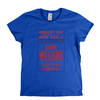 Hank Williams Poster Womens T-Shirt