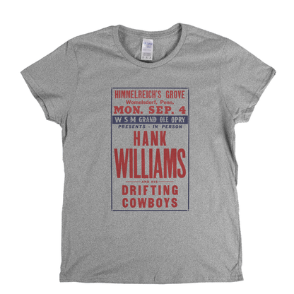 Hank Williams Poster Womens T-Shirt