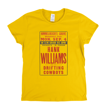 Hank Williams Poster Womens T-Shirt