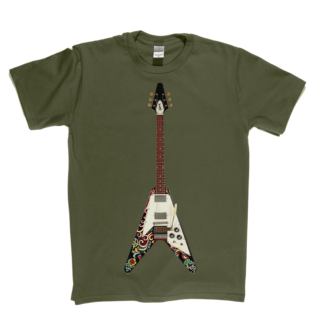 Jimi Hendrix Psychedelic Flying V T Shirt