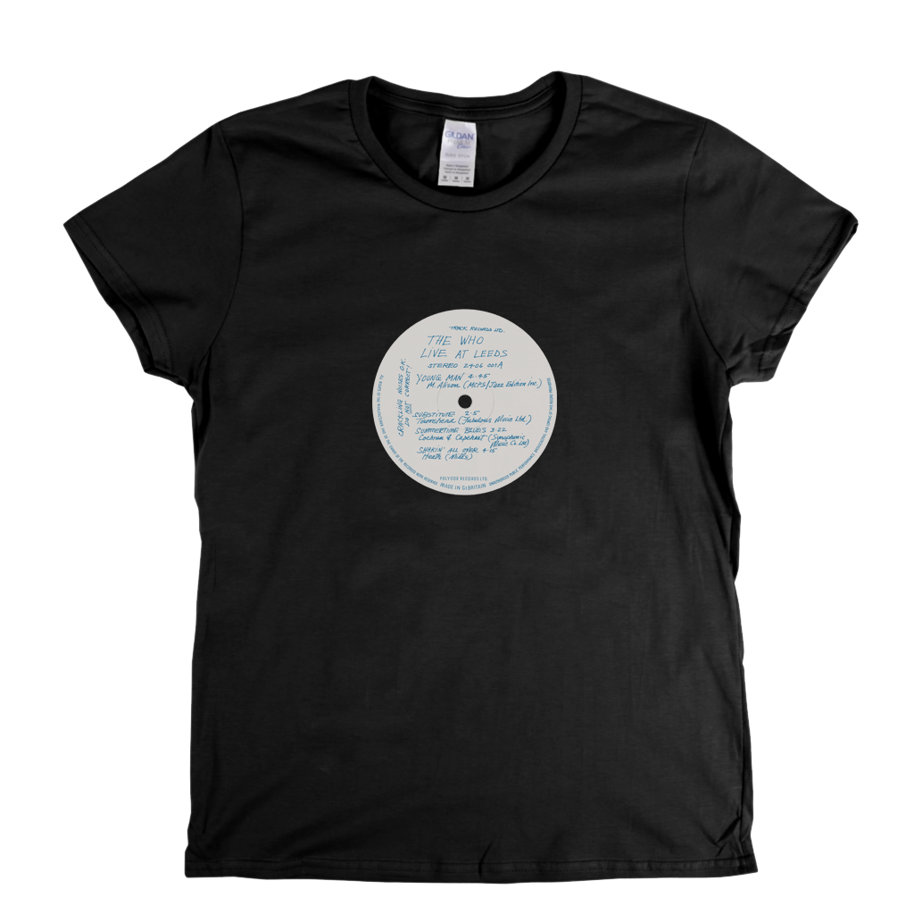 The Who Live At Leeds Record Label Womens T-Shirt