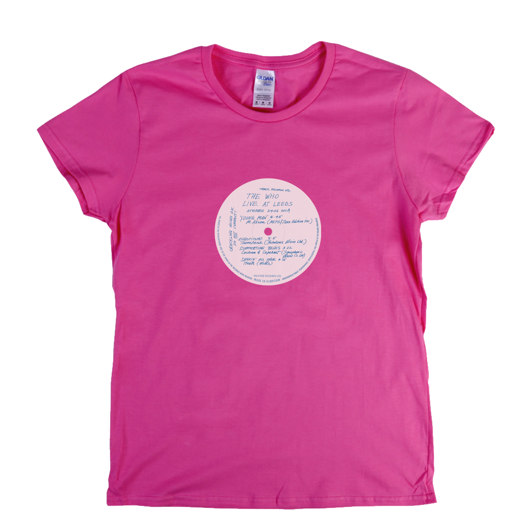 The Who Live At Leeds Record Label Womens T-Shirt