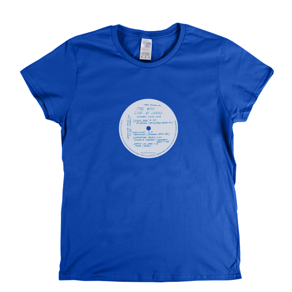 The Who Live At Leeds Record Label Womens T-Shirt