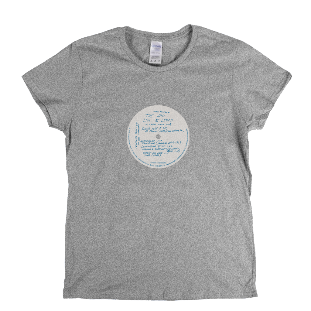 The Who Live At Leeds Record Label Womens T-Shirt