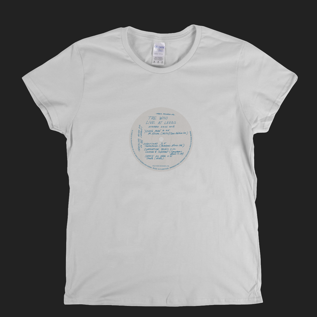 The Who Live At Leeds Record Label Womens T-Shirt