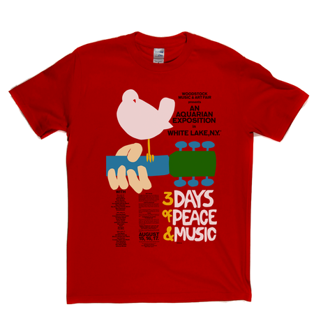 Woodstock 3 Days Of Peace And Music Poster T-Shirt