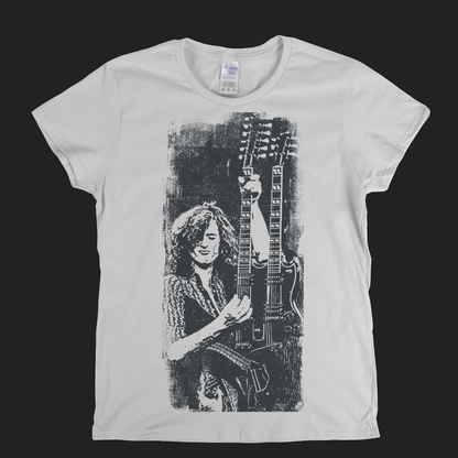 Jimmy Page Close Up Womens T-Shirt