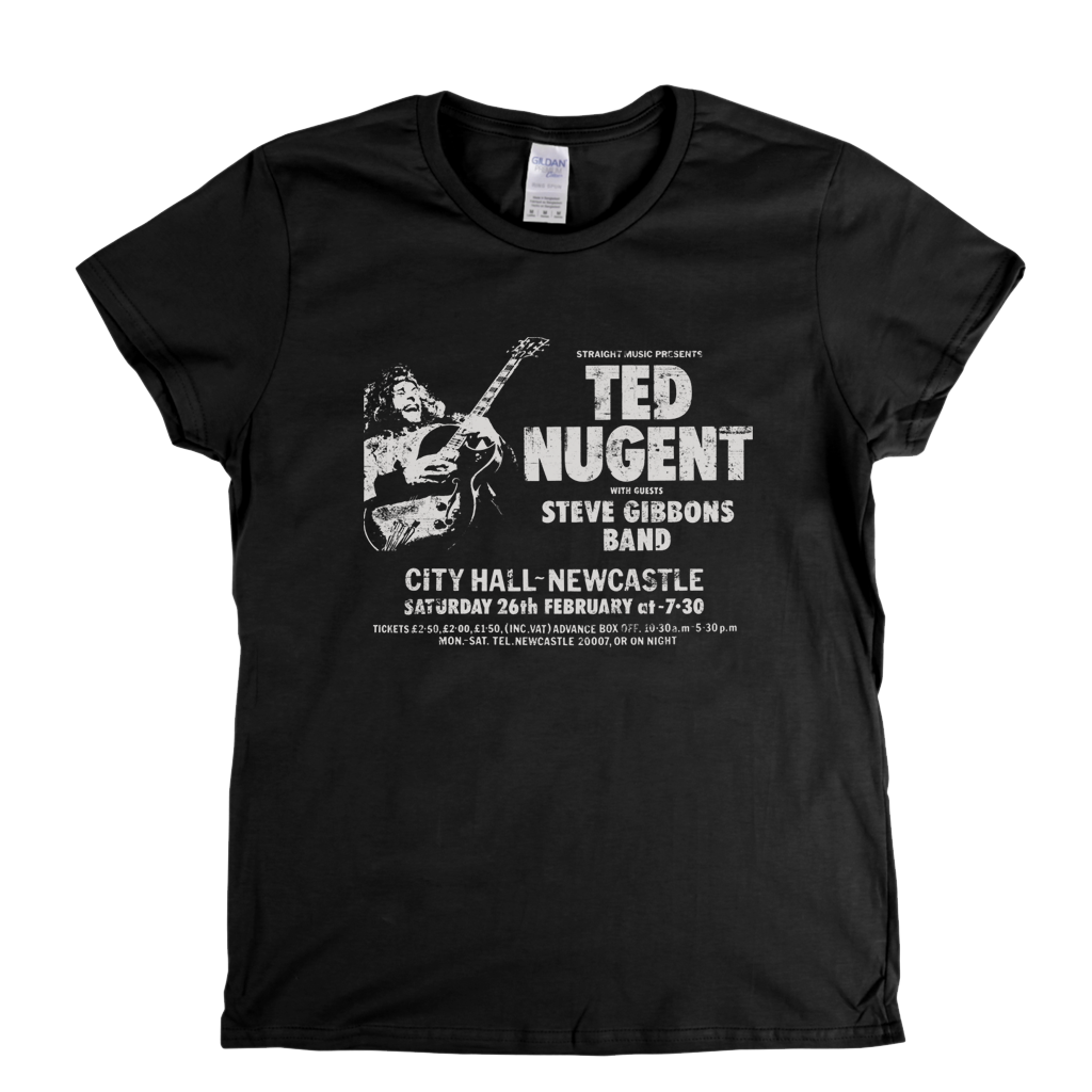 Ted Nugent Gig Poster Womens T-Shirt