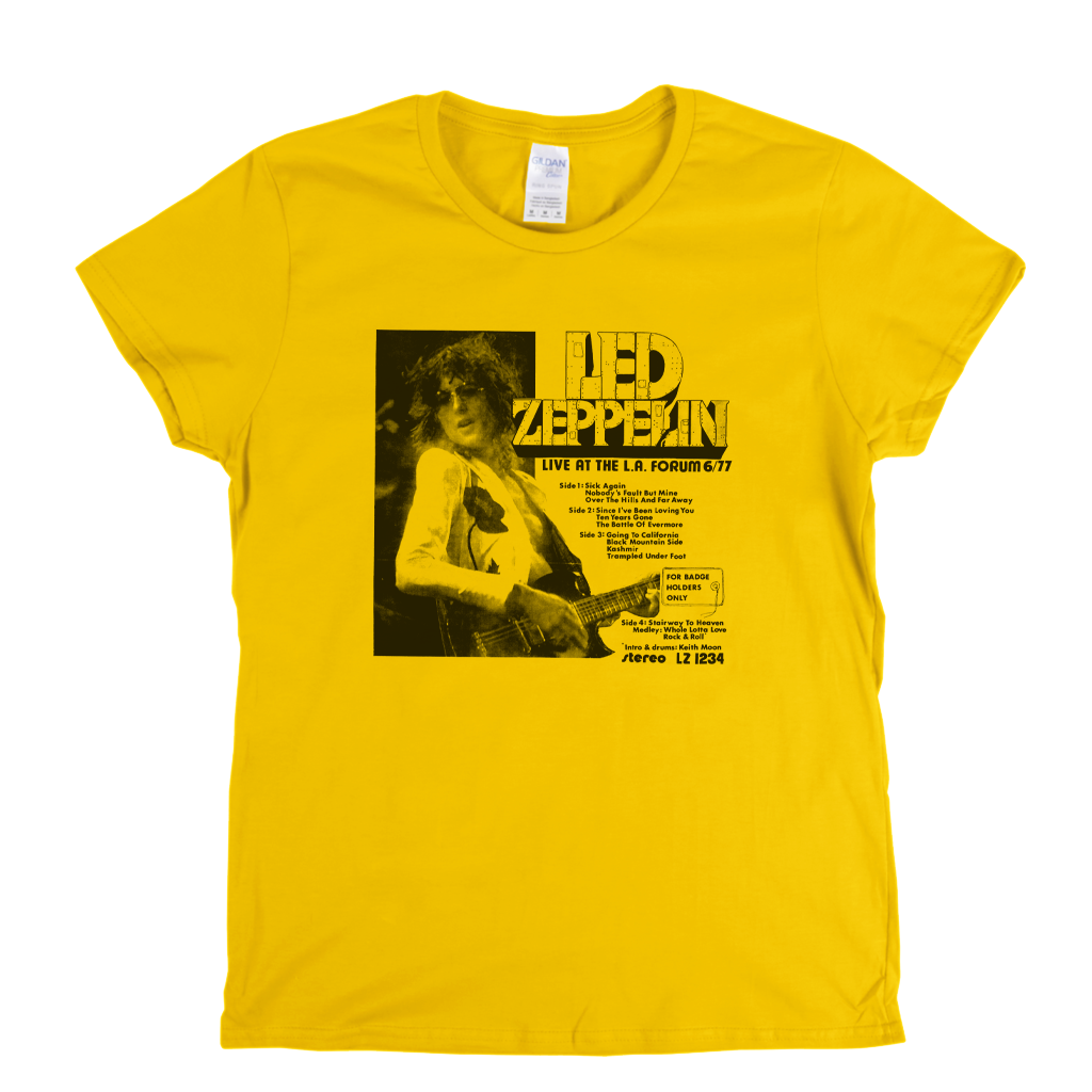 Led Zeppelin Live At The La Forum Womens T-Shirt