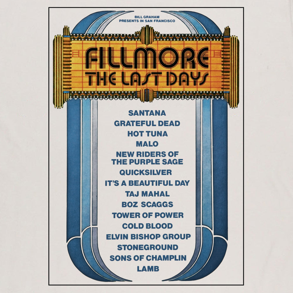 Fillmore The Last Days T Shirt