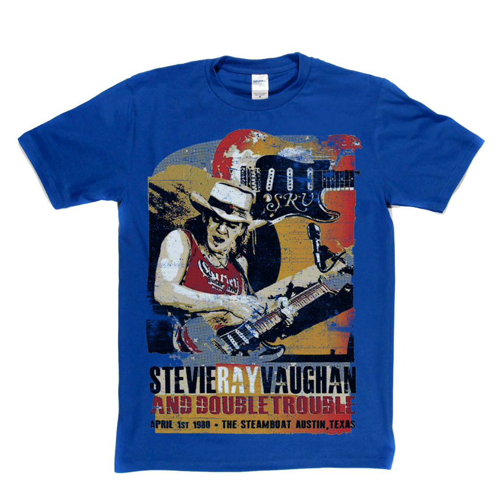 Stevie Ray Vaughan Steamboat Poster T-Shirt